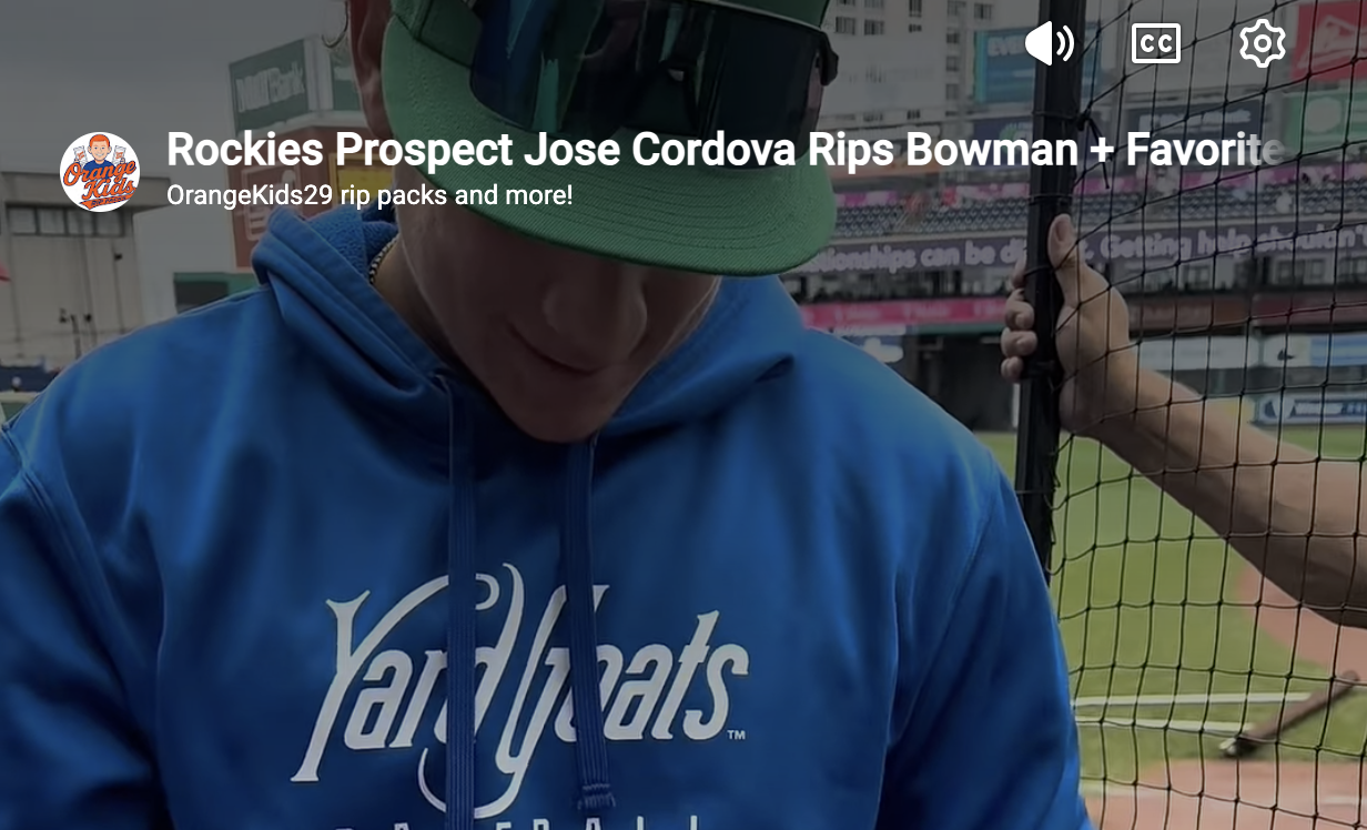Rockies Prospect Jose Cordova Rips Bowman + Favorite Card&nbsp;⚾️🔥